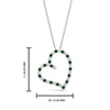 Load image into Gallery viewer, open-heart-diamond-pendant-necklace-with-emerald-in-FDPD10789-GEMGR-ANGLE1-NL-WG.jpg