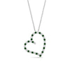 Load image into Gallery viewer, open-heart-diamond-pendant-necklace-with-emerald-in-FDPD10789-GEMGR-ANGLE1-NL-WG.jpg