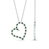 Load image into Gallery viewer, open-heart-diamond-pendant-necklace-with-emerald-in-FDPD10789-GEMGR-ANGLE1-NL-WG.jpg