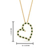 Load image into Gallery viewer, open-heart-diamond-pendant-necklace-with-emerald-in-FDPD10789-GEMGR-ANGLE1-NL-YG.jpg