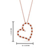 Load image into Gallery viewer, open-heart-diamond-pendant-necklace-with-orange-sapphire-in-FDPD10789-GSAOR-ANGLE1-NL-RG.jpg