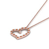 Load image into Gallery viewer, open-heart-diamond-pendant-necklace-with-orange-sapphire-in-FDPD10789-GSAOR-ANGLE1-NL-RG.jpg