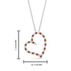 Load image into Gallery viewer, open-heart-diamond-pendant-necklace-with-orange-sapphire-in-FDPD10789-GSAOR-ANGLE1-NL-WG.jpg