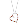 Load image into Gallery viewer, open-heart-diamond-pendant-necklace-with-orange-sapphire-in-FDPD10789-GSAOR-ANGLE1-NL-WG.jpg