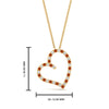 Load image into Gallery viewer, open-heart-diamond-pendant-necklace-with-orange-sapphire-in-FDPD10789-GSAOR-ANGLE1-NL-YG.jpg