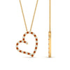 Load image into Gallery viewer, open-heart-diamond-pendant-necklace-with-orange-sapphire-in-FDPD10789-GSAOR-ANGLE1-NL-YG.jpg