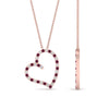 Load image into Gallery viewer, open-heart-diamond-pendant-necklace-with-pink-sapphire-in-FDPD10789-GSADRPI-ANGLE1-NL-RG.jpg