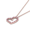 Load image into Gallery viewer, open-heart-diamond-pendant-necklace-with-pink-sapphire-in-FDPD10789-GSADRPI-ANGLE1-NL-RG.jpg
