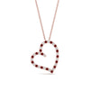 Load image into Gallery viewer, open-heart-diamond-pendant-necklace-with-ruby-in-FDPD10789-GRUDR-ANGLE1-NL-RG.jpg