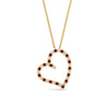 Load image into Gallery viewer, open-heart-diamond-pendant-necklace-with-ruby-in-FDPD10789-GRUDR-ANGLE1-NL-YG.jpg