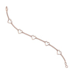 Load image into Gallery viewer, open-heart-love-chain-bracelet-in-rose-gold-FD-BRC8650ANGLE3-NL-RG