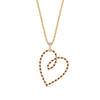 Load image into Gallery viewer, open-heart-shaped-diamond-pendant-with-orange-sapphire-in-FDPD10783-GSAOR-NL-YG.jpg