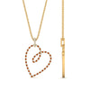 Load image into Gallery viewer, open-heart-shaped-diamond-pendant-with-orange-sapphire-in-FDPD10783-GSAOR-NL-YG.jpg