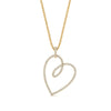 Load image into Gallery viewer, open-heart-shaped-pendant-with-diamond-in-FDPD10783-NL-YG.jpg