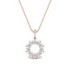 Load image into Gallery viewer, open-round-cluster-diamond-necklace-in-FDPD10454-NL-RG