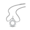 Load image into Gallery viewer, open-round-cluster-diamond-necklace-in-FDPD10454-NL-WG