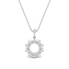 Load image into Gallery viewer, open-round-cluster-diamond-necklace-in-FDPD10454-NL-WG
