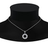 Load image into Gallery viewer, open-round-cluster-diamond-necklace-in-FDPD10454-NL-WG