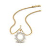 Load image into Gallery viewer, open-round-cluster-diamond-necklace-in-FDPD10454-NL-YG