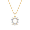 Load image into Gallery viewer, open-round-cluster-diamond-necklace-in-FDPD10454-NL-YG