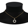 Load image into Gallery viewer, open-round-cluster-diamond-necklace-in-FDPD10454-NL-YG