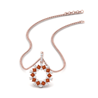 Open Round Cluster Necklace