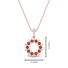 Load image into Gallery viewer, open-round-cluster-orange-sapphire-necklace-in-FDPD10454GSAOR-NL-RG