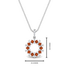 Load image into Gallery viewer, open-round-cluster-orange-sapphire-necklace-in-FDPD10454GSAOR-NL-WG