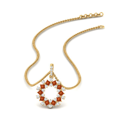 open-round-cluster-orange-sapphire-necklace-in-FDPD10454GSAOR-NL-YG