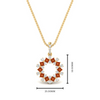Load image into Gallery viewer, open-round-cluster-orange-sapphire-necklace-in-FDPD10454GSAOR-NL-YG