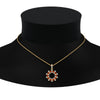 Load image into Gallery viewer, open-round-cluster-orange-sapphire-necklace-in-FDPD10454GSAOR-NL-YG