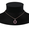 Load image into Gallery viewer, open-round-cluster-pink-sapphire-necklace-in-FDPD10454GSADRPI-NL-RG