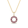 Load image into Gallery viewer, open-round-cluster-pink-sapphire-necklace-in-FDPD10454GSADRPI-NL-YG
