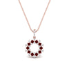 Load image into Gallery viewer, open-round-cluster-ruby-necklace-in-FDPD10454GRUDR-NL-RG