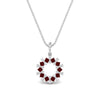 Load image into Gallery viewer, open-round-cluster-ruby-necklace-in-FDPD10454GRUDR-NL-WG