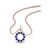 Load image into Gallery viewer, open-round-cluster-sapphire-necklace-in-FDPD10454GSABL-NL-RG