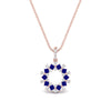 Load image into Gallery viewer, open-round-cluster-sapphire-necklace-in-FDPD10454GSABL-NL-RG