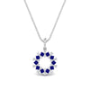 Load image into Gallery viewer, open-round-cluster-sapphire-necklace-in-FDPD10454GSABL-NL-WG