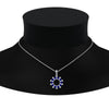 Load image into Gallery viewer, open-round-cluster-sapphire-necklace-in-FDPD10454GSABL-NL-WG