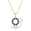 Load image into Gallery viewer, open-round-cluster-sapphire-necklace-in-FDPD10454GSABL-NL-YG