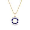 Load image into Gallery viewer, open-round-cluster-sapphire-necklace-in-FDPD10454GSABL-NL-YG