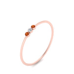 Load image into Gallery viewer, orange-sapphire-3-stone-bezel-delicate-ring-in-rose-gold-FD9412RORGSAOR-NL-RG.jpg
