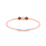 Load image into Gallery viewer, orange-sapphire-3-stone-bezel-delicate-ring-in-rose-gold-FD9412RORGSAOR-NL-RG.jpg
