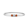 Load image into Gallery viewer, orange-sapphire-3-stone-bezel-delicate-ring-in-white-gold-FD9412RORGSAOR-NL-WG.jpg