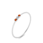 Load image into Gallery viewer, orange-sapphire-3-stone-bezel-delicate-ring-in-white-gold-FD9412RORGSAOR-NL-WG.jpg
