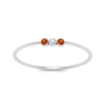 Load image into Gallery viewer, orange-sapphire-3-stone-bezel-delicate-ring-in-white-gold-FD9412RORGSAOR-NL-WG.jpg
