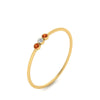 Load image into Gallery viewer, orange-sapphire-3-stone-bezel-delicate-ring-in-yellow-gold-FD9412RORGSAOR-NL-YG.jpg