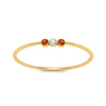 Load image into Gallery viewer, orange-sapphire-3-stone-bezel-delicate-ring-in-yellow-gold-FD9412RORGSAOR-NL-YG.jpg
