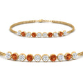Thumbnail 41 - Dual Chain Round Diamond Bar Bracelet