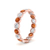 Load image into Gallery viewer, orange-sapphire-bezel-eternity-ring-1.80-carat-in-rose-gold-FDEWB10558-0.10CTGSAORANGLE3-NL-RG